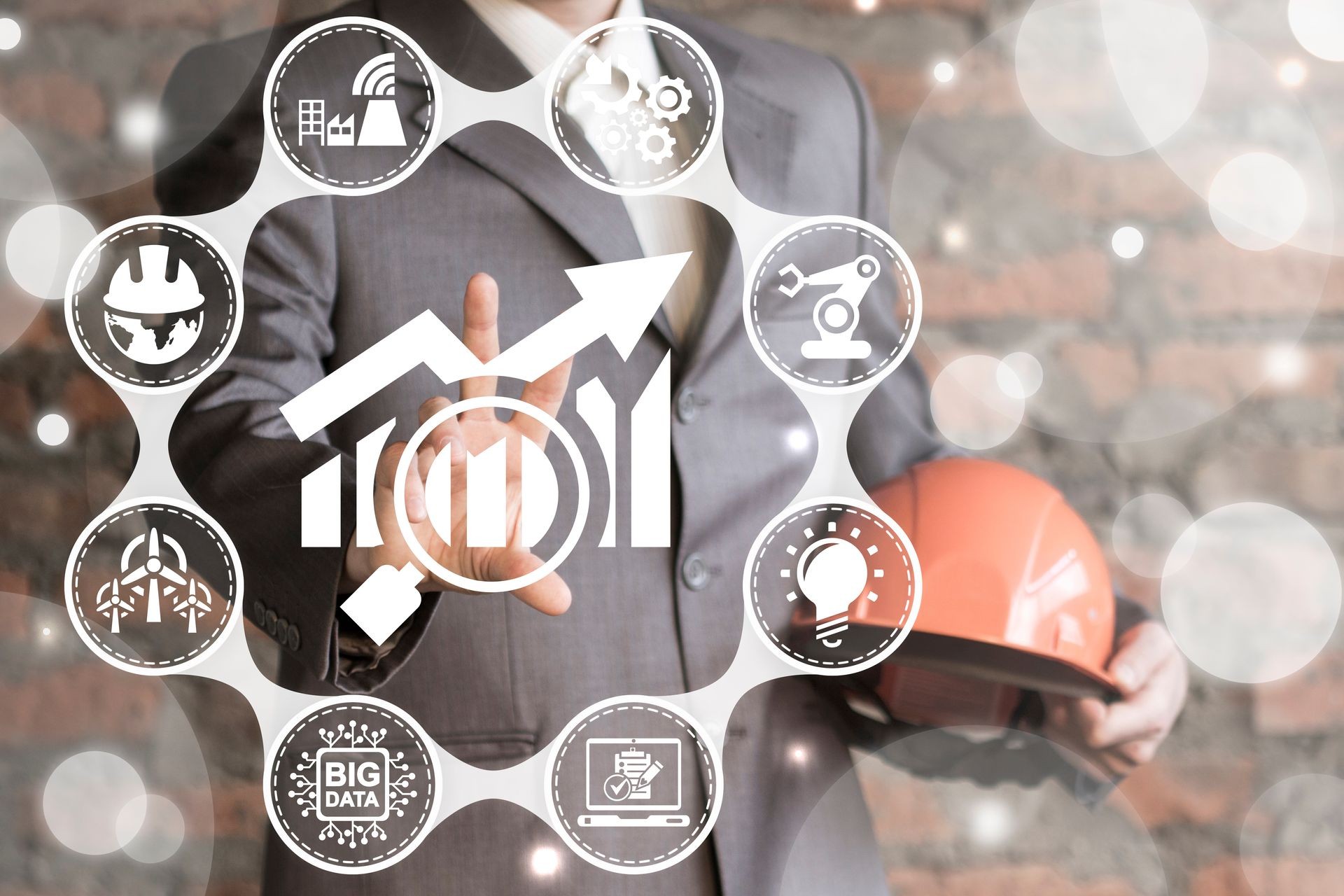 Data Analysis Industry 40 concept. Data Analysis Industry 40 concept.